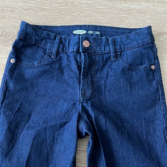 Old Navy Super Skinny Dark Wash Denim Jeans - Size 4 - Picture 2 of 7